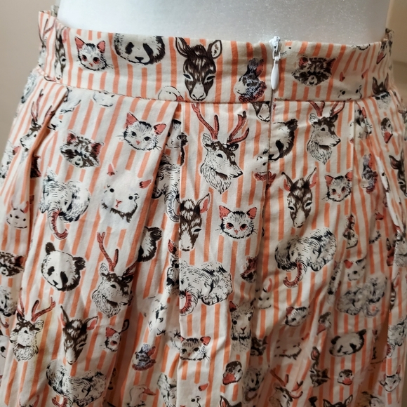 Vintage Animal Print Midi Skirt - Picture 6 of 14